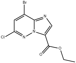 ethyl 8-bromo-6-chloroimidazo[1,2-b]pyridazine-3-carboxylate Struktur