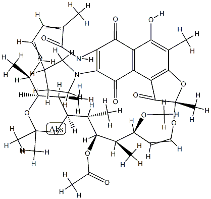 (7S,11S,12R,13R,14S,15S,19S,20S,32R)-2-hydroxy-11-methoxy-3,7,12,14,17,17,20,24,32-nonamethyl-6,25,29,31-tetraoxo-28-pyrrolidin-1-yl-8,16,18,33-tetraoxa-26-azapentacyclo[25.3.1.1~4,7~.1~15,19~.0~5,30~\n]tritriaconta-1(30),2,4,9,21,23,27-heptaen-13-yl acetate Struktur