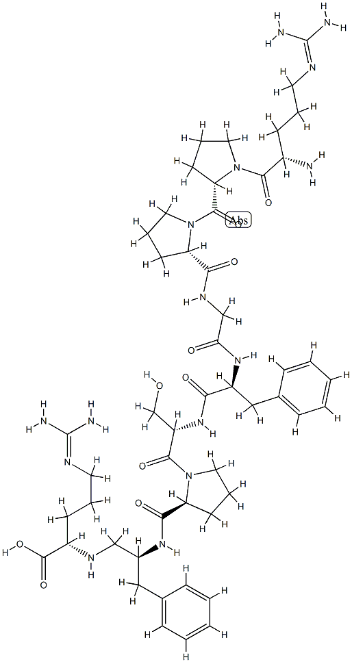 bradykinin, Phe(8)-psi-CH2NH-Arg(9)- Struktur