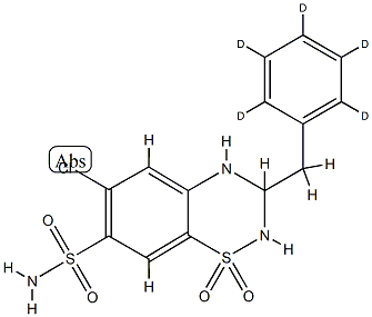 Benzylhydrochlorothiazide-d5 Struktur