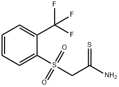 2-{[(2-TRIFLUOROMETHYL)PHENYL]SULPHONYL}ETHANETHIOAMIDE Struktur