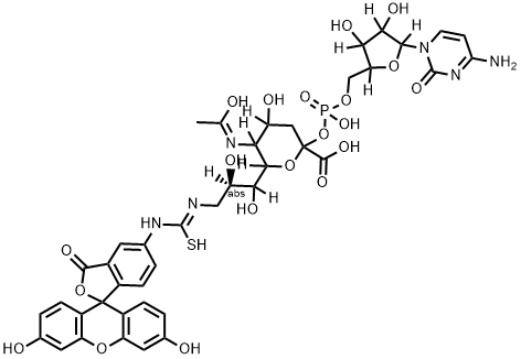 CMP-9-fluoresceinyl-NeuAc Struktur