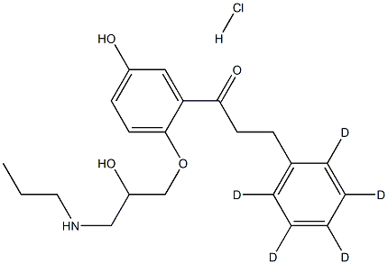 5-Hydroxy Propafenone Hydrochloride-d5 Struktur