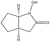 (3aR,6aR)-rel-hexahydro-1-hydroxy-Cyclopenta[b]pyrrol-2(1H)-one (Relative struc) Struktur