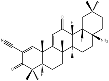 28-Noroleana-1,9(11)-diene-2-carbonitrile, 17-aMino-3,12-dioxo- Struktur