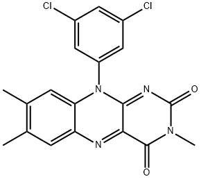 10-(3',5'-dichlorophenyl)-3-methylflavin Struktur