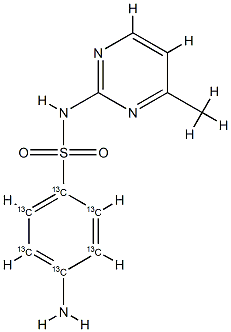 SulfaMerazine-13C6 Struktur