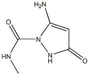 1H-Pyrazole-1-carboxamide,5-amino-2,3-dihydro-N-methyl-3-oxo-(9CI) Struktur