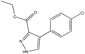 1H-Pyrazole-3-carboxylic acid, 4-(4-chlorophenyl)-, ethyl ester Struktur