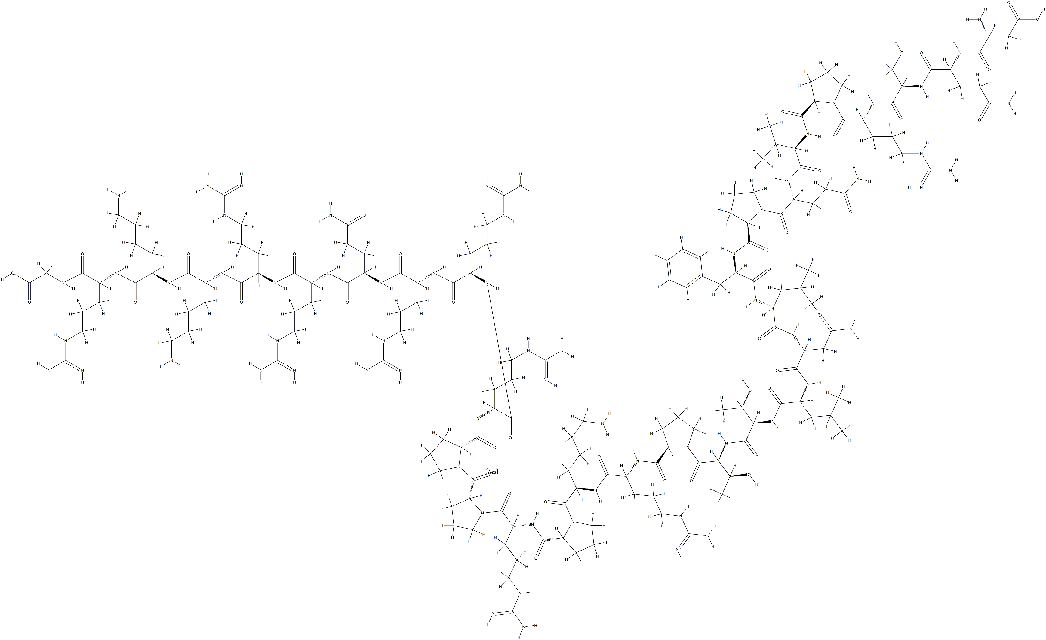 C-JUN N-TERMINAL KINASE PEPTIDE INHIBITOR 1, D-STEREOISOMER Struktur