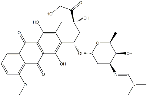 3'-desamino-3'-dimethylformamidinedoxorubicin Struktur