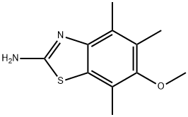 2-Benzothiazolamine,6-methoxy-4,5,7-trimethyl-(9CI) Struktur