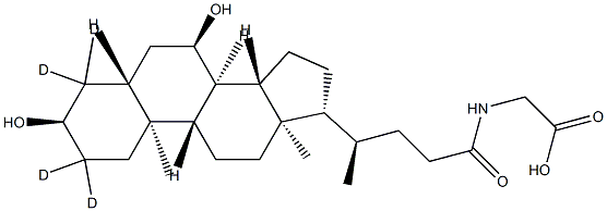 Glycochenodeoxycholic acid-d4 Struktur