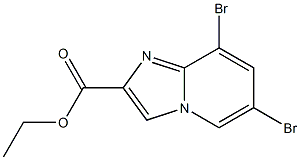 ethyl 6,8-dibromoH-imidazo[1,2-a]pyridine-2-carboxylate Struktur