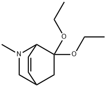 2-Azabicyclo[2.2.2]oct-5-ene,7,7-diethoxy-2-methyl-(9CI) Struktur