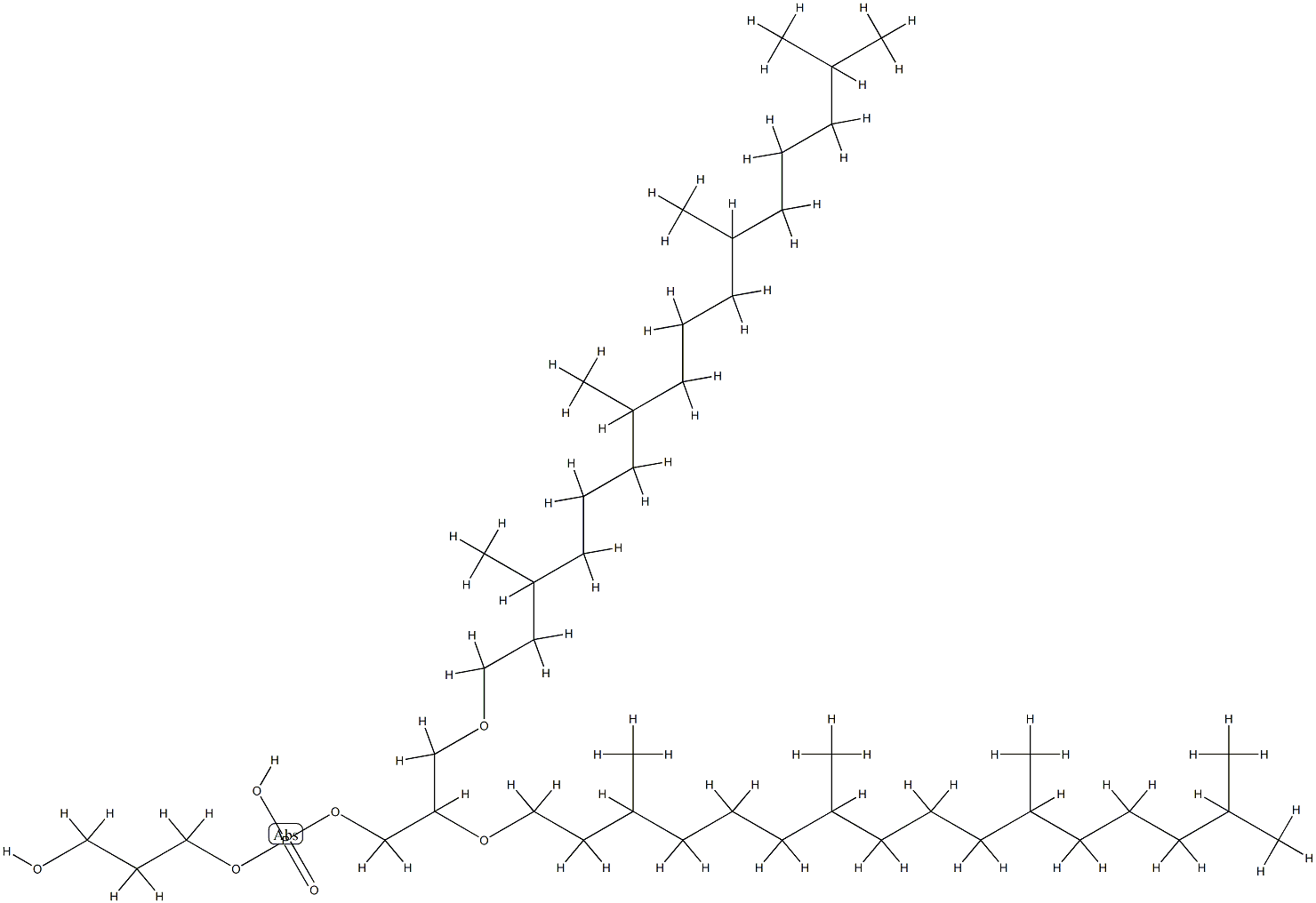 2,3-diphytanyl-sn-glycerol-1-phospho-1'-1',3'-propanediol Struktur