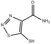 1,2,3-Thiadiazole-4-carboxamide,5-mercapto-(9CI) Struktur