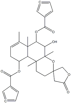 6-O-Nicotinoylscutebarbatine G Struktur