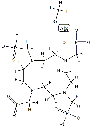 gadolinium-1,4,7,10-tetraazacyclododecane-N,N',N'',N'''-tetrakis(methylenephosphonic acid) Struktur