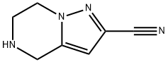 4,5,6,7-tetrahydropyrazolo[1,5-a]pyrazine-2-carbonitrile(SALTDATA: HCl) Struktur