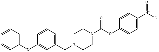 4-(3-フェノキシベンジル)-1-ピペラジンカルボン酸4-ニトロフェニル 化學構(gòu)造式