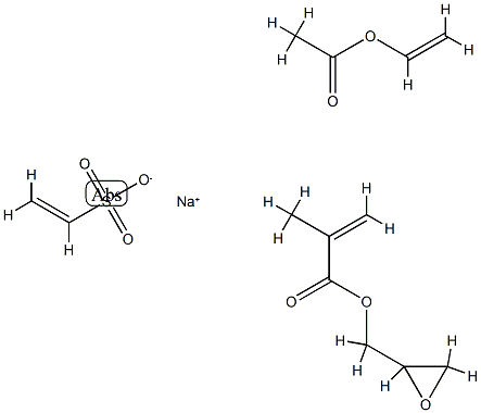 2-Propenoic acid, 2-methyl-, oxiranylmethyl ester, polymer with ethenyl acetate and sodium ethenesulfonate Struktur