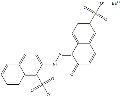 1-Naphthalenesulfonic acid, 2-[(2-hydroxy-6-sulfo-1-naphthalenyl)azo]-, barium salt (1:1) Struktur