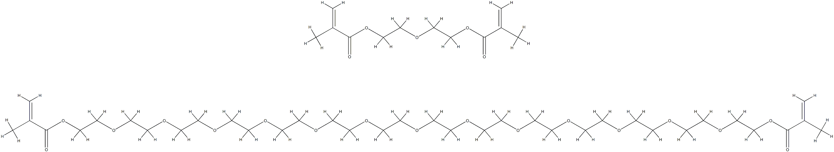 copoly(diethylene glycol dimethacrylate-polyethylene glycol 600 dimethacrylate) Struktur