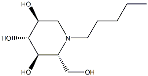 N-pentyl-1-deoxynojirimycin Struktur