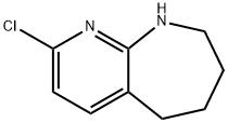 5H - Pyrido[2,3 - b]azepine, 2 - chloro - 6,7,8,9 - tetrahydro Struktur