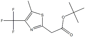 tert-butyl 2-(5-methyl-4-(trifluoromethyl)thiazol-2-yl)acetate Struktur