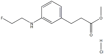 Benzenepropanoic acid,3-[(2-fluoroethyl)amino]-, methyl ester, hydrochloride (1:1) Struktur