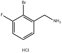 Benzenemethanamine, 2-bromo-3-fluoro-, hydrochloride (1:1) Struktur