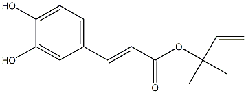 1,1-dimethylallyl-3',4'-dihydroxycinnamic acid ester Struktur