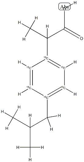 [U-Ring-13C6]-Ibuprofen Struktur