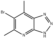 6-Bromo-5,7-dimethyl-v-triazolo[4,5-b]pyridine Struktur