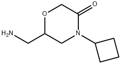 6-Aminomethyl-4-cyclobutyl-morpholin-3-one Struktur