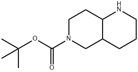 tert-butyl hexahydro-1,6-naphthyridine-6(1H,2H,7H)-carboxylate Struktur