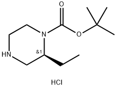 (S)-1-N-BOC-2-ETHYL-PIPERAZINE-HCl Struktur