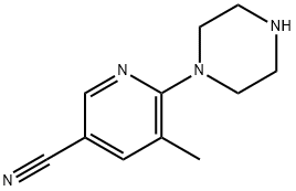 5-METHYL-6-PIPERAZIN-1-YLNICOTINONITRILE Struktur