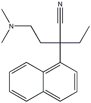 α-[2-(Dimethylamino)ethyl]-α-ethyl-1-naphthaleneacetonitrile Struktur