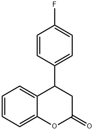 2H-1-Benzopyran-2-one, 4-(4-fluorophenyl)-3,4-dihydro- Struktur