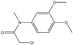 2-chloro-N-(3,4-dimethoxyphenyl)-N-methylacetamide Struktur