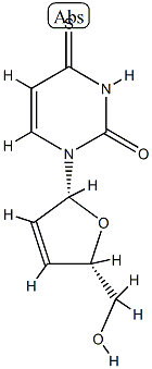 2',3'-Didehydro-2',3'-dideoxy-4-thiouridine Struktur