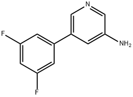 5-(3,5-difluorophenyl)pyridin-3-aMine Struktur