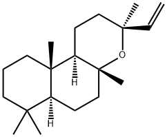 (3S,6aα,10bα)-Dodecahydro-3,4aβ,7,7,10aβ-pentamethyl-3β-vinyl-1H-naphtho[2,1-b]pyran Struktur