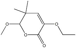 2H-Pyran-2-one,3-ethoxy-5,6-dihydro-6-methoxy-5,5-dimethyl-(9CI) Struktur