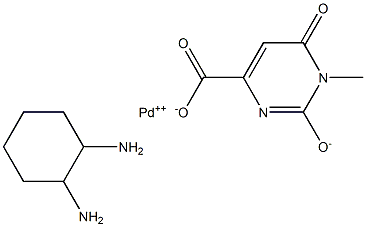 (3-methylorotato)(1,2-diaminocyclohexane)palladium (II) Struktur