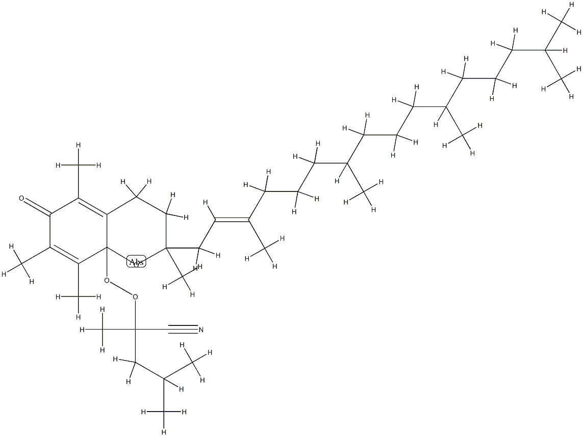 8-((2,4-dimethyl-1-nitrilopent-2-yl)dioxy)tocopherone Struktur