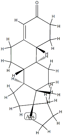 (17R)-4',5'-Dihydrospiro[estr-4-ene-17,2'(3'H)-furan]-3-one Struktur